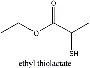tiolactato etila molecula