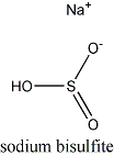 molécula do bissulfito de sódio