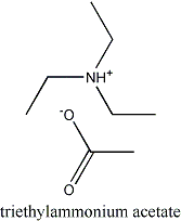 acetato trietilamonio molecula estrutura