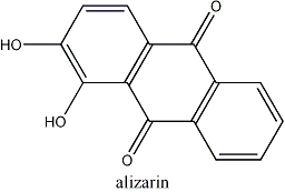 estrutura molecula alizarina