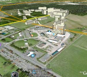 diagrama google earth do LHC (direitos autorais reservados para o Google)