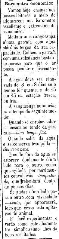 noticia no jornal sobre previsão do tempo com sanguessugas