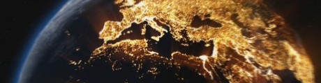 países iluminados visto do espaço