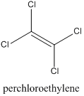 desenho da molécula de percloroetileno