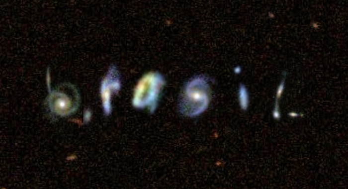 brasil escrito com imagens de galáxias
