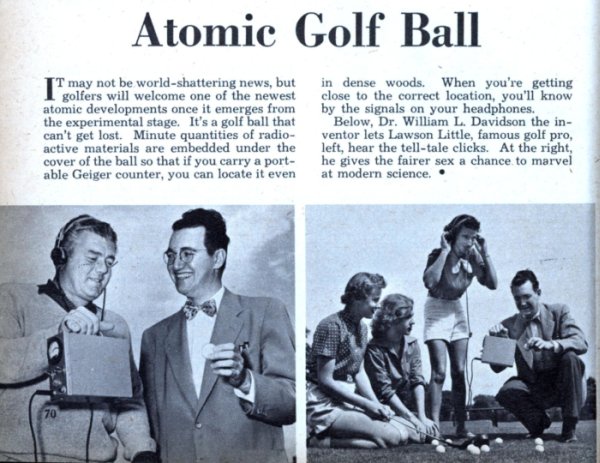 revista antiga sobre invenção para golfistas